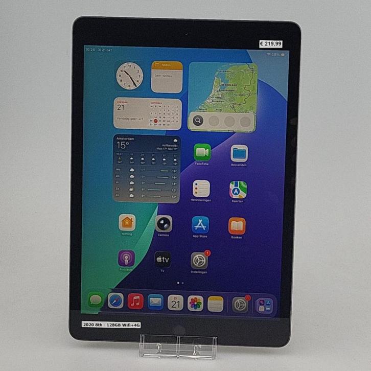 iPad 2020 8th 128GB Wifi+4G Space Gray IOS 26, Computers en Software, Apple iPads, Gebruikt