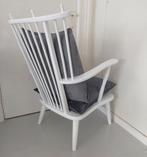 Stoel Vintage Zweeds Jaren 50 Spijlen Fauteuil Retro Design, Ophalen, Gebruikt, Wit, Eén