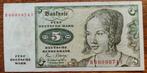 Bankbiljet Duitsland 5 Mark, Verzenden, Duitsland, Los biljet