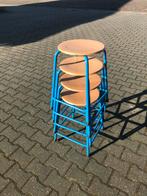 Kruk blauw, Huis en Inrichting, Krukjes, Ophalen, Zo goed als nieuw, Overige materialen