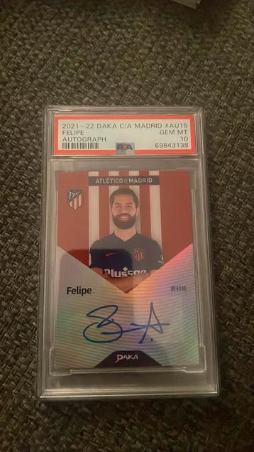 Felipe atletico /50 autograph psa 10 2021/22 beschikbaar voor biedingen