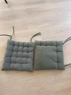 2 groene kussens voor buiten stoelen, Ophalen, Zo goed als nieuw