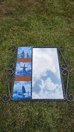Delfst blauwe spiegel in frame, Minder dan 50 cm, Ophalen of Verzenden, Zo goed als nieuw, Minder dan 100 cm