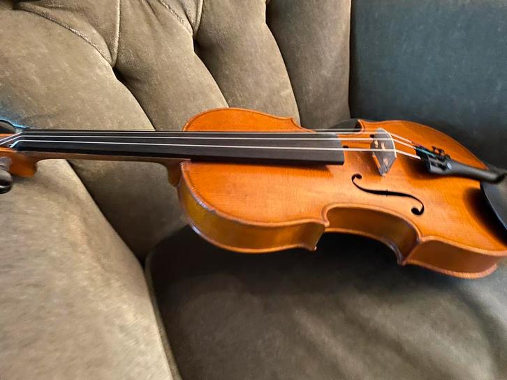 Mooie oude Saksische viool 4/4 uit 1920, Muziek en Instrumenten, Strijkinstrumenten | Violen en Altviolen, Gebruikt, Viool, 4/4-viool