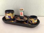 Vintage Keramische Lucifershouder & Asbak Set Retro Design J, Ophalen of Verzenden