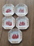 Set van 5 gebaksbordjes van Boch Belgium la Louvière, Ophalen of Verzenden