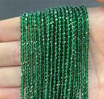 Streng groene spinel natuursteen kraaltjes 3 mm facet, Hobby en Vrije tijd, Kralen en Sieraden maken, Ophalen, Zo goed als nieuw