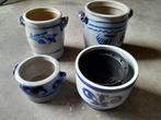 4 antieke aardewerk pot , afmetingen zie omschrijving, Ophalen of Verzenden