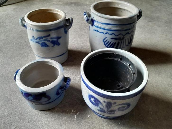 4 antieke aardewerk pot , afmetingen zie omschrijving, Antiek en Kunst, Antiek | Keramiek en Aardewerk, Ophalen of Verzenden