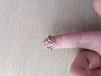 Vintage jaren 70 puzzelring keltische knoop maat 16, Sieraden, Tassen en Uiterlijk, Ringen, Gebruikt, Ophalen of Verzenden, Kleiner dan 17