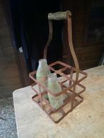 Vintage ijzeren flessenrek, Antiek en Kunst, Ophalen