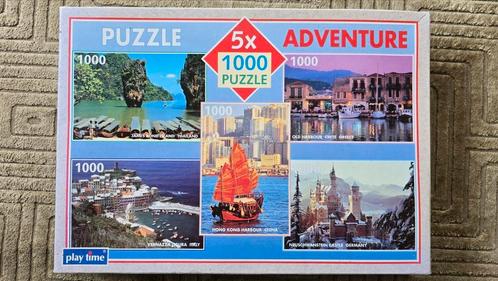 Puzzel: 5x 1000 stukjes - Thailand, Italië, China etc., Hobby en Vrije tijd, Denksport en Puzzels, Zo goed als nieuw, Legpuzzel