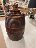 Houten tabakspot met deksel, Antiek en Kunst, Ophalen of Verzenden