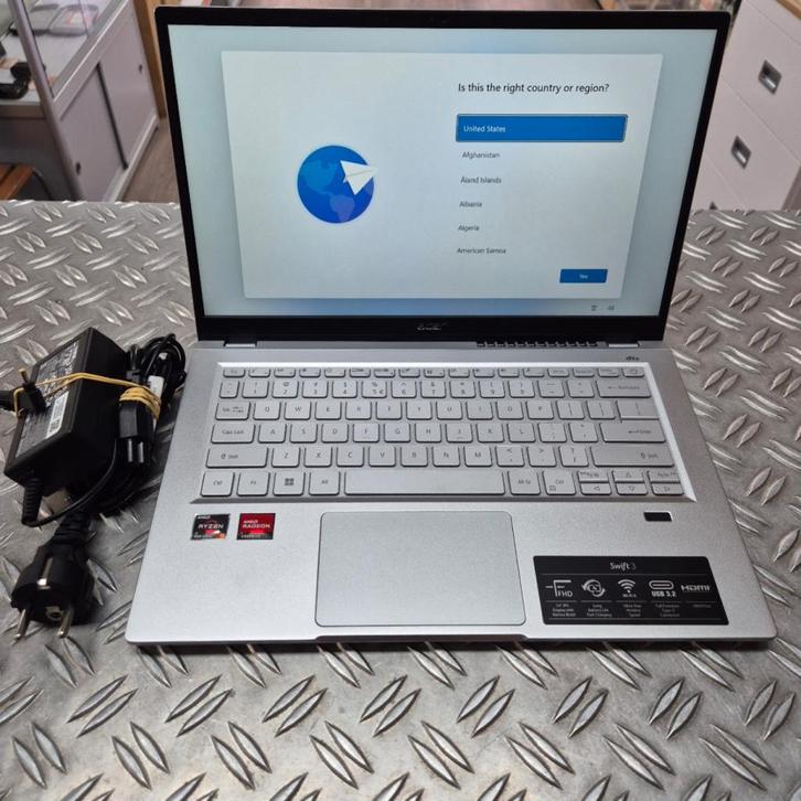 Acer Swift SF314-43-R8FM  Ryzen 5 5500U - 16 GB - 512 GB, Computers en Software, Windows Laptops, Zo goed als nieuw