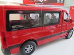 Welly Mercedes Sprinter Personenbus rood, Ophalen of Verzenden, Nieuw, Auto, Overige merken