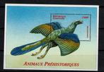 gabon 2000 pf blok dinosaurussen prehistorie vogels, Verzenden, Postfris, Dier of Natuur