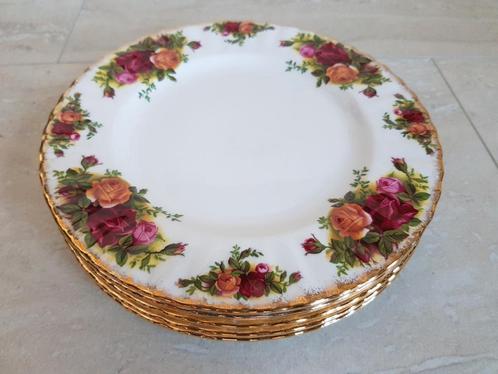 🍳🥐 Ontbijt borden Royal Albert Old Country Roses, Sieraden, Tassen en Uiterlijk, Oorbellen, Zo goed als nieuw, Overige materialen