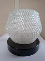 Vintage Plafonnière met Ster / Geruiten geslepen  Lamp, Gebruikt, Vintage, Ophalen of Verzenden, Glas