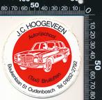 Sticker: Hoogeveen Autorijschool - Mercedes - Oudenbosch, Ophalen of Verzenden, Zo goed als nieuw, Bedrijf of Vereniging