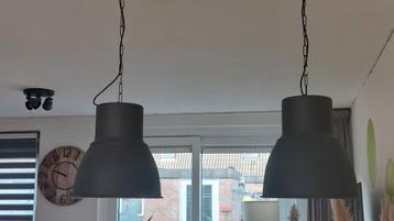2x Ikea Hektar Industriële Hanglampen 