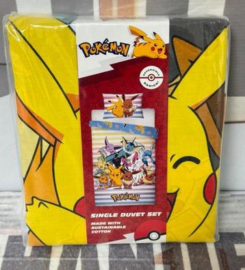 Pokemon dekbedovertrek 135 x 200 cm dubbelzijdig pikachu beschikbaar voor biedingen