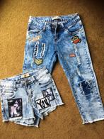 Denim jeans spijkerbroek korte broek, Miss RJ, Blauw, Ophalen of Verzenden, Zo goed als nieuw