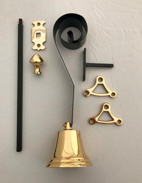 Trekbel,deurbel,bel,oudebel,authentieke bel Trekbel Messing, Antiek en Kunst, Antiek | Woonaccessoires, Ophalen of Verzenden