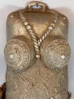 250954 Zeldzaam Afrikaans Makonde buikmasker uit Tanzania., Ophalen of Verzenden