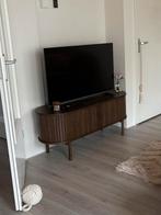 JYSK TV-meubel LYNGVIG 2 tambour deuren donker eiken, Ophalen, 100 tot 150 cm, Zo goed als nieuw, Minder dan 100 cm