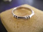Een mooie Smalle Zilveren Ring in Bamboe Style, Zilver, Ring, Verzenden
