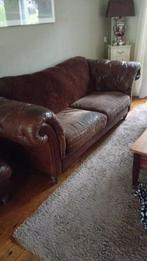 Chesterfield leder 3 zits + 1,5, Huis en Inrichting, Ophalen of Verzenden, Zo goed als nieuw