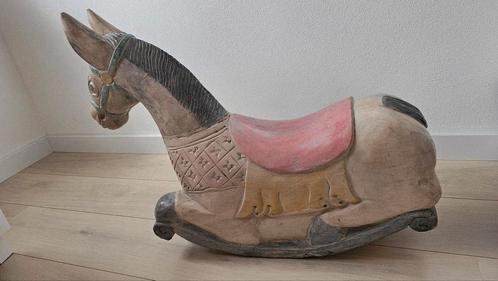 Massief houten decoratie paard, Antiek en Kunst, Antiek | Speelgoed, Ophalen of Verzenden