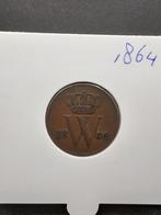 1 cent 1864 Koning Willem III, Postzegels en Munten, Munten | Nederland, Ophalen of Verzenden, Koning Willem III, 1 cent, Losse munt