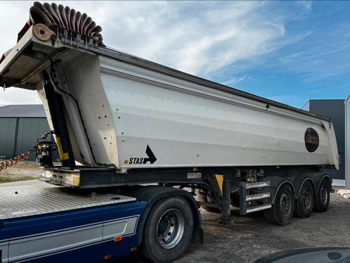 Stas kipper wegenbouw kiptrailer met afdekzeil | APK 11/2025, Auto's, Vrachtwagens, Particulier, ABS, Overige merken, Ophalen