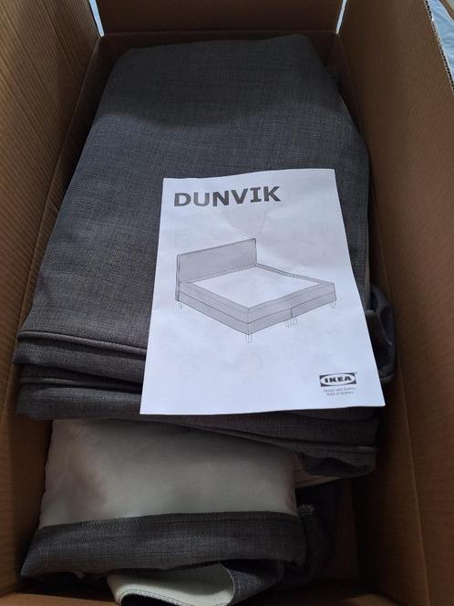 Ikea Dunvik hoes boxspring grijs, 180 x 200 cm, Huis en Inrichting, Slaapkamer | Boxsprings, Zo goed als nieuw, 180 cm, 200 cm