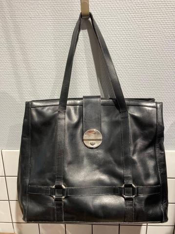 BOGNER zwart leren designer tote bag beschikbaar voor biedingen