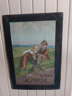 Oud cacao reclamebord Alpursa kakao, Verzamelen, Ophalen of Verzenden, Gebruikt, Reclamebord
