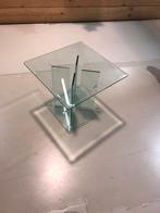 Mid-century glazen bijzettafel Tg design 1970s, Ophalen