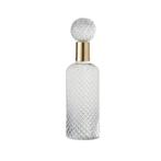 Bottle Chic Transparant Goud - Decoratiefles - Vaas, Overige kleuren, Nieuw, Ophalen of Verzenden, Glas