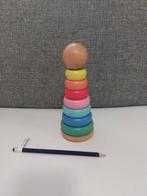 Houten stapeltoren in regenboogkleuren zgan, Ophalen of Verzenden, Zo goed als nieuw, Overige typen