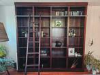 Grote boekenkast met 24 vakken en ladder, Ophalen, Met plank(en), Gebruikt, 200 cm of meer