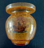 Vaas Amber Glas, Antiek en Kunst, Antiek | Glas en Kristal, Ophalen of Verzenden