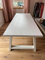 Lange witte eettafel van ZUIVER, Huis en Inrichting, Tafels | Eettafels, Ophalen, Eikenhout, 200 cm of meer, 50 tot 100 cm