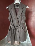 G-maxx - Gilet bodywarmer grijs bruin leather look - mt s/m, Bruin, Verzenden, Zo goed als nieuw, G-maxx