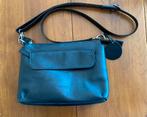 Saccoo zwart leren schouder (cross-over) tas, Ophalen of Verzenden, Zo goed als nieuw, Zwart, Leer