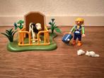 Playmobil 5124 Boerin met kalf, Ophalen of Verzenden, Zo goed als nieuw, Complete set