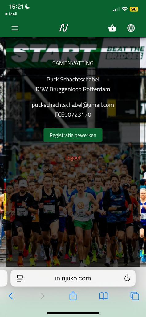 Startbewijs Bruggenloop 2025 (14 december), Sport en Fitness, Loopsport en Atletiek, Nieuw, Overige typen, Hardlopen, Overige merken