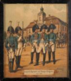 Anspach - Bayreuth und Königin Dragoner 1802 litho-schildery, Ophalen of Verzenden, Landmacht, Duitsland, Kunstobject