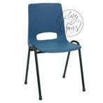 Stapelstoel Samantha blauw kantinestoel stapelbare stoel, Info@everardo.nl, Ophalen of Verzenden, Everardo, Blauw