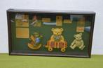 Vintage diorama / kijkkast van geschiedenis van Steiff beren, Ophalen of Verzenden, Gebruikt, Stoffen beer, Steiff